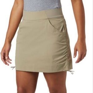 Columbia Skort Tan Khaki Beige Pockets Adjustable Active Hiking Sporty XL